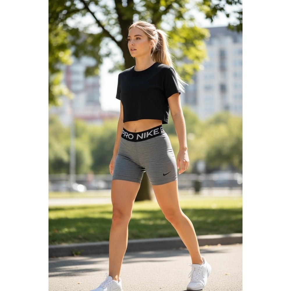 Nike Pro Heather Gray Training Shorts‎ XS